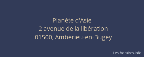 Planète d'Asie