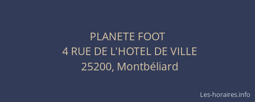 PLANETE FOOT