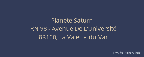 Planète Saturn