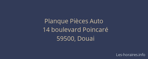 Planque Pièces Auto