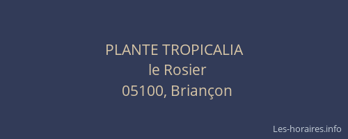 PLANTE TROPICALIA