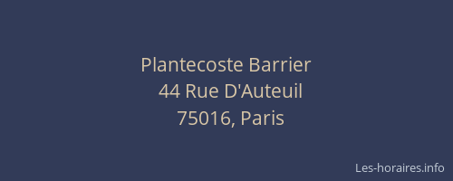 Plantecoste Barrier