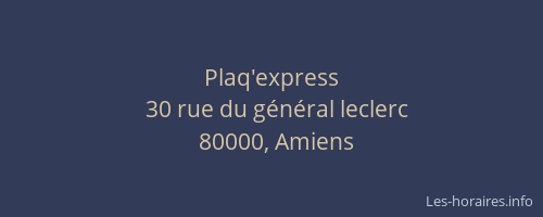 Plaq'express