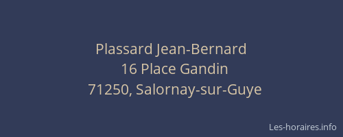 Plassard Jean-Bernard