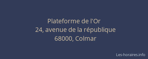 Plateforme de l'Or