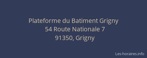 Plateforme du Batiment Grigny