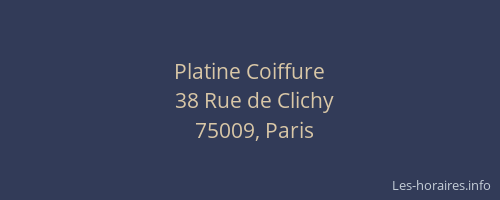 Platine Coiffure