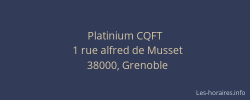 Platinium CQFT