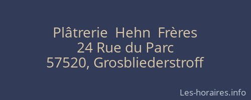 Plâtrerie  Hehn  Frères