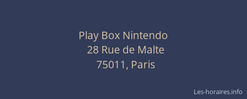 Play Box Nintendo