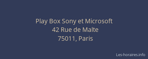 Play Box Sony et Microsoft