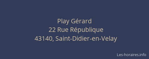 Play G&eacute;rard