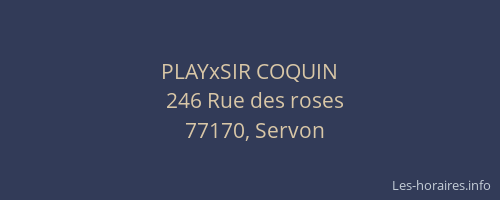PLAYxSIR COQUIN