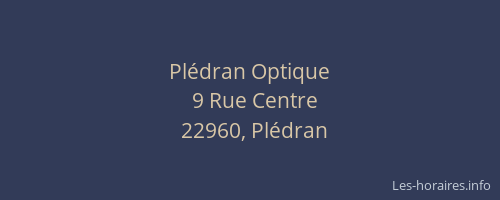 Pl&eacute;dran Optique