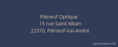 Pl&eacute;neuf Optique