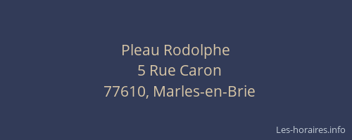 Pleau Rodolphe