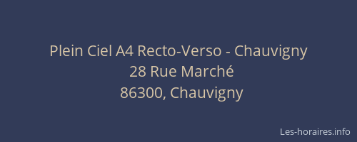 Plein Ciel A4 Recto-Verso - Chauvigny