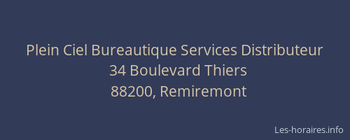 Plein Ciel Bureautique Services Distributeur