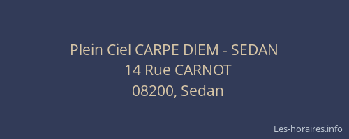 Plein Ciel CARPE DIEM - SEDAN