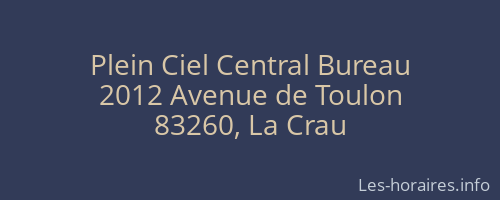 Plein Ciel Central Bureau