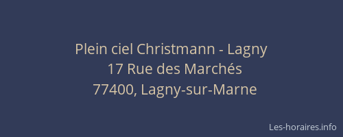 Plein ciel Christmann - Lagny