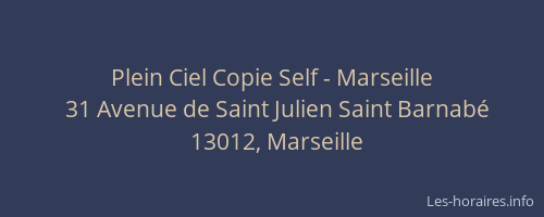 Plein Ciel Copie Self - Marseille