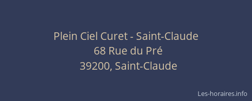 Plein Ciel Curet - Saint-Claude