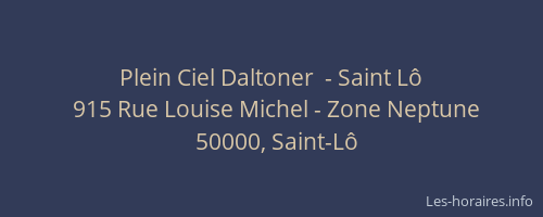 Plein Ciel Daltoner  - Saint L&ocirc;