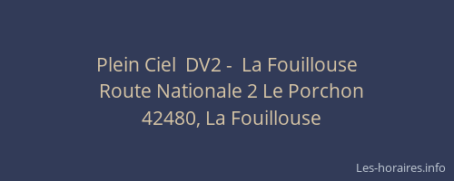 Plein Ciel  DV2 -  La Fouillouse