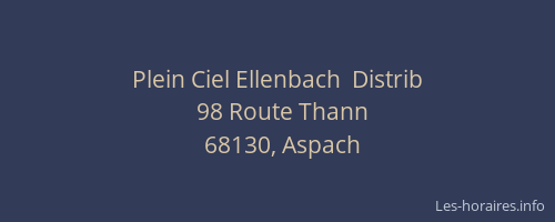 Plein Ciel Ellenbach  Distrib
