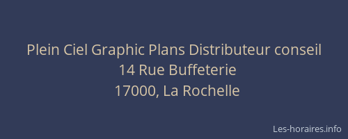 Plein Ciel Graphic Plans Distributeur conseil