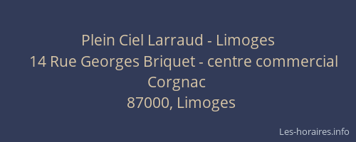 Plein Ciel Larraud - Limoges