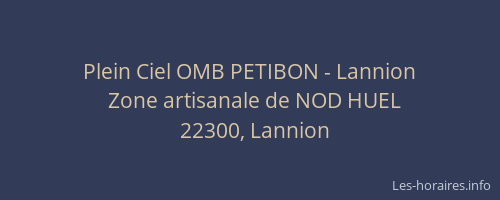 Plein Ciel OMB PETIBON - Lannion