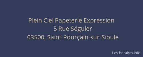 Plein Ciel Papeterie Expression