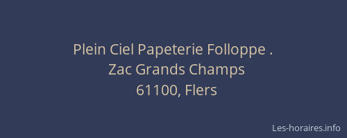 Plein Ciel Papeterie Folloppe .