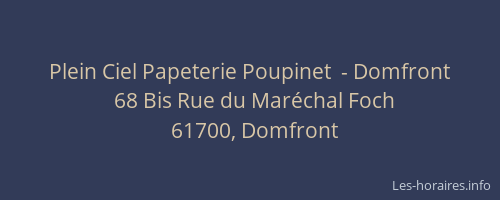 Plein Ciel Papeterie Poupinet  - Domfront