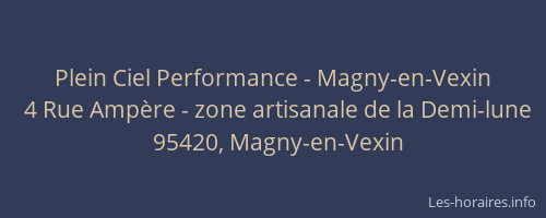 Plein Ciel Performance - Magny-en-Vexin