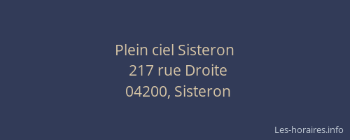 Plein ciel Sisteron