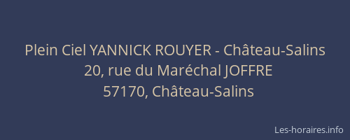 Plein Ciel YANNICK ROUYER - Château-Salins