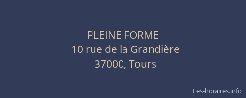 PLEINE FORME