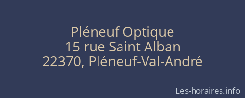 Pléneuf Optique