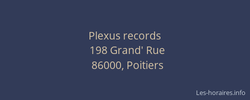 Plexus records