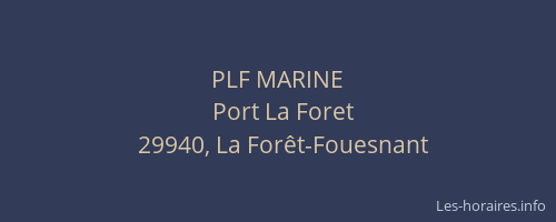 PLF MARINE