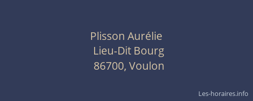 Plisson Aur&eacute;lie