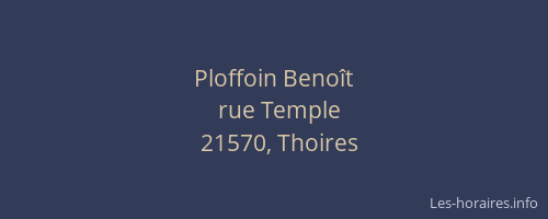 Ploffoin Beno&icirc;t