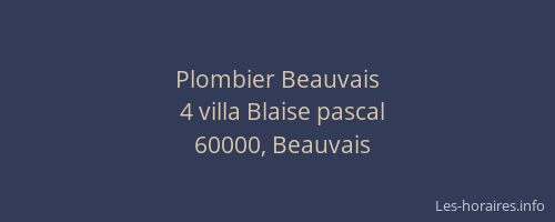 Plombier Beauvais