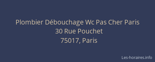 Plombier Débouchage Wc Pas Cher Paris