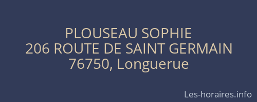 PLOUSEAU SOPHIE