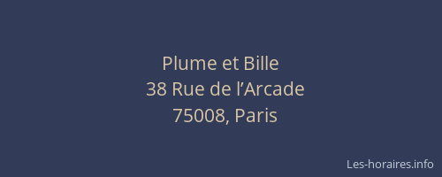 Plume et Bille