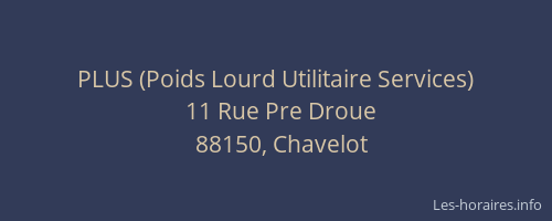 PLUS (Poids Lourd Utilitaire Services)